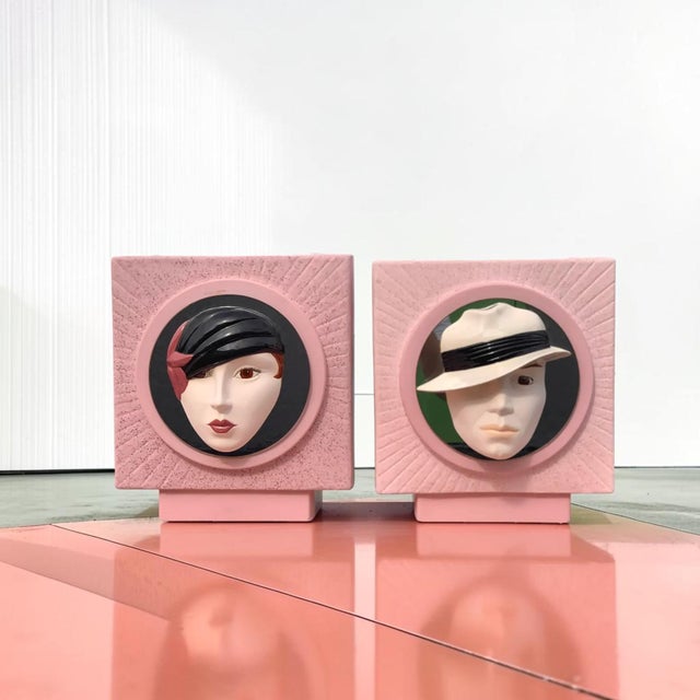 Vintage 1980s His and Hers Box Vases - a Pair For Sale - Image 9 of 13