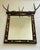 Rustic Gorgeous Black Forest Antique Mirror With Antlers and Birrows For Sale - Image 3 of 7