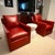 C R Laine Red Leather Chairs For Sale - Image 12 of 12
