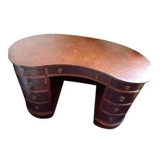 1940s Vintage Mahogany Desk For Sale
