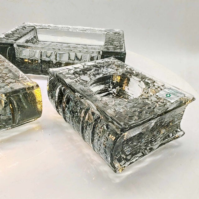 Vintage Italian Book Shaped Ashtrays in Murano Glass by Antonio Imperatore, 1970s, Set of 3 For Sale - Image 6 of 13