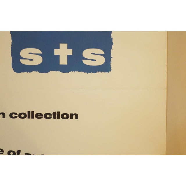 Vintage Mid Modern Rare Typography Poster Detroit Institute of Arts Exhibit 1974 For Sale - Image 4 of 6