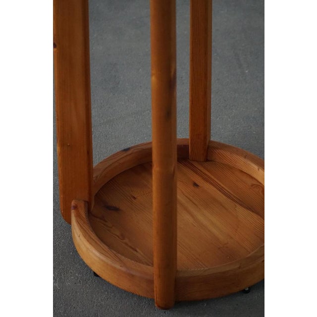 Danish Modern Brutalist Round Coat Stand in Pine, 1970s For Sale - Image 11 of 17