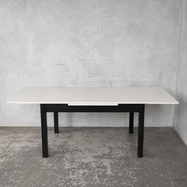 Mid-Century White Formica Draw Leaf Extending Dining Table, 1960s For Sale - Image 10 of 10