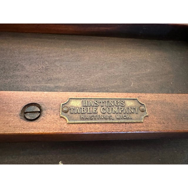 Antique Oval Mahogany Martini End Table For Sale - Image 9 of 10