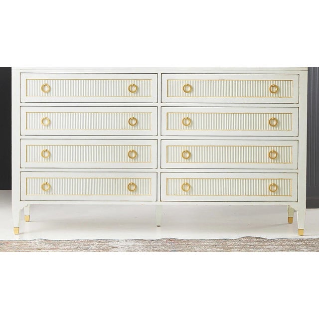 Traditional Modern History Swedish Reeded Dresser For Sale - Image 3 of 3