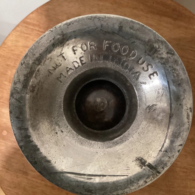 Metal Mid 20th Century Silvered Metal Champagne Bucket India For Sale - Image 7 of 12