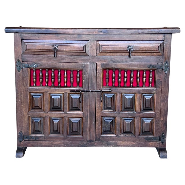 Spanish Carved Walnut Chest of Drawers, Nightstands or Narrow Console, 1920s For Sale - Image 15 of 18