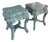 Pair of Ming Style Faux Jade Chinese Side Tables For Sale