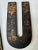Black Set of 8 Vintage Distressed Black and Brown Wall Letters For Sale - Image 8 of 15