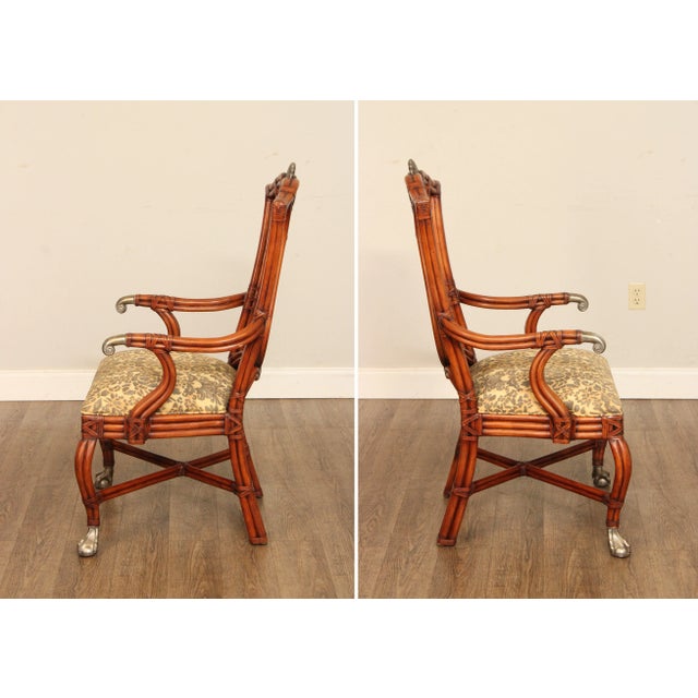 Century Furniture British Colonial Style Bamboo Dining Chairs - Set of 6 For Sale - Image 12 of 12