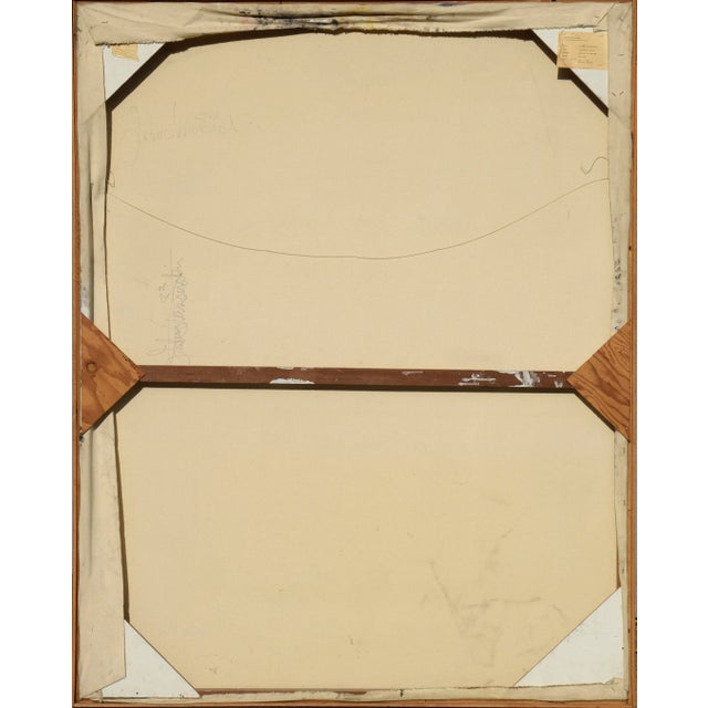 1980s Abstract Expressionist Figurative Couple Painting by Julius Wasserstein For Sale - Image 10 of 10