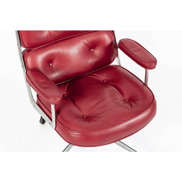 Vintage Eames for Herman Miller Time Life Red Leather Lobby Office Chair 1960s For Sale - Image 11 of 15