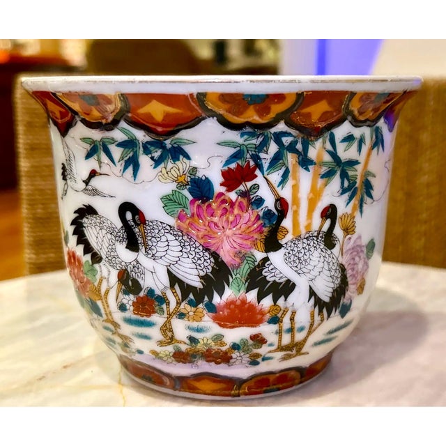 Vintage Chinoiserie Planters W/Water Trays - A Pair For Sale - Image 4 of 10