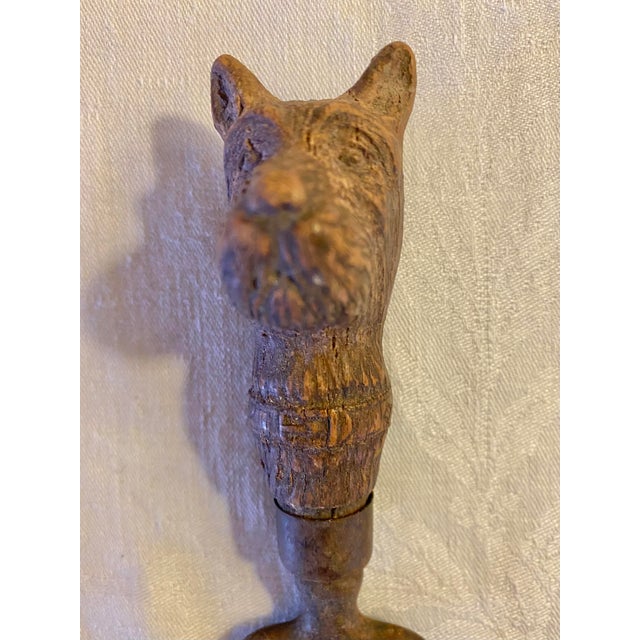 Wood Vintage Syroco Wood Resin Scottish Terrier Head Figural Bottle Opener For Sale - Image 7 of 10