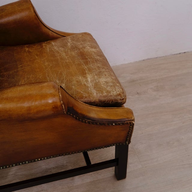 Victorian English Bergere Leather Armchair For Sale - Image 18 of 18