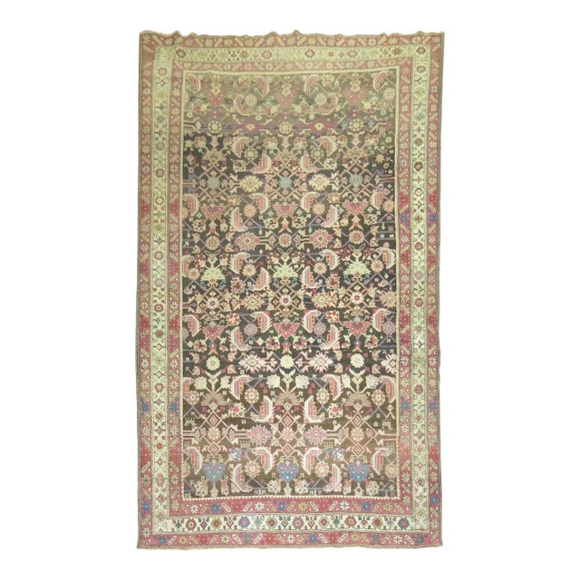 Brown Field Lavender Accent 20th Century Karabagh Rug - 6'2" x 10'10" For Sale