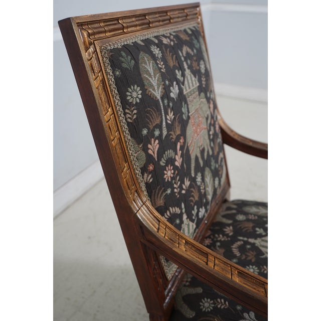Pair of Louis XVI Style Gilded Wood Armchairs For Sale - Image 11 of 18