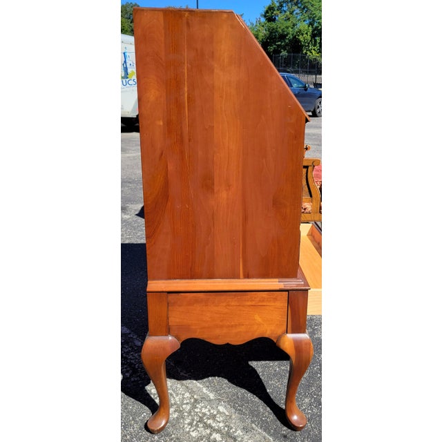 Mid-Twentieth-Century Maple Secretary Desk by Taylor-Jamestown Furniture For Sale - Image 10 of 11