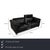 The DS 17 two-seater sofa from de Sede is upholstered in black genuine leather and stands on black legs. It is...