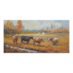 Original Oil Painting of Cows