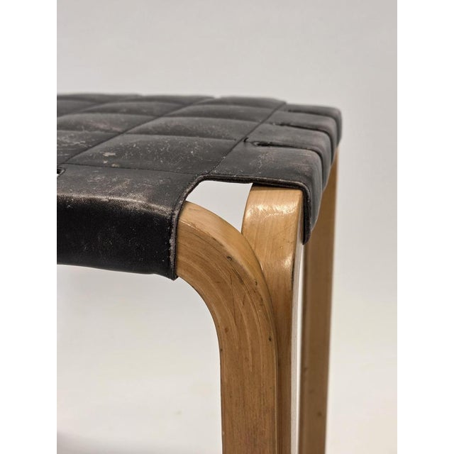 Black Stool Y61 by Alvar Aalto for Artek, Finland, 1950s For Sale - Image 8 of 12
