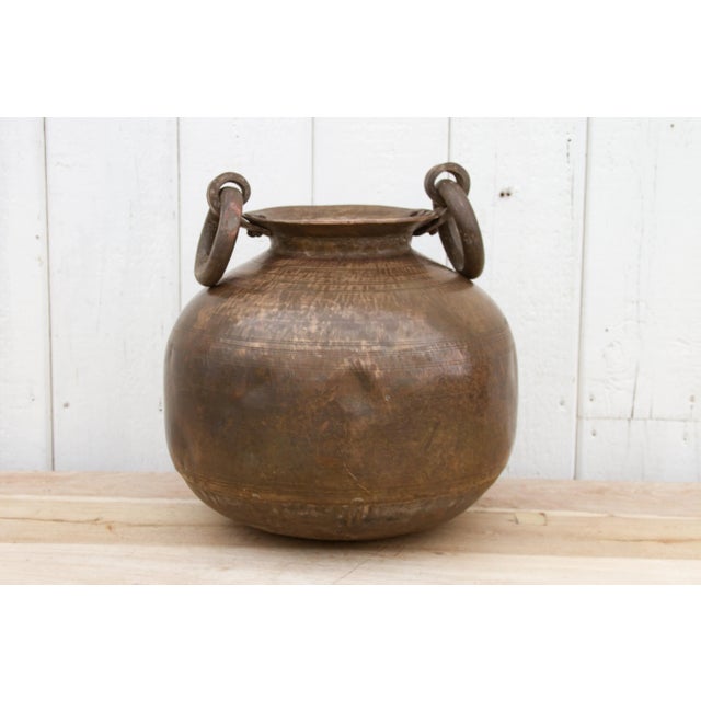 Rare Antique Polished Brass Planter For Sale - Image 10 of 10