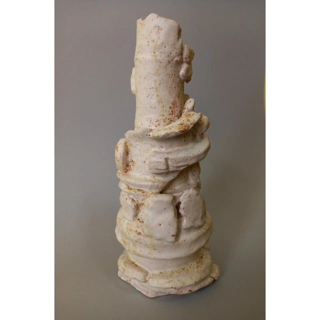 13.2" One-of-a-Kind Natural Color Palette Ceramic Sculptural Lamp by Diane Grant / Earth Tones For Sale - Image 9 of 10