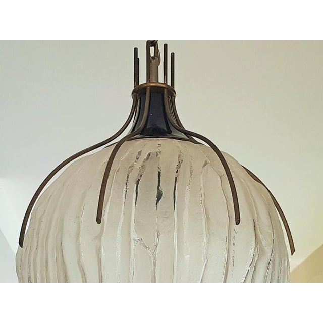 Glass Ball Pendant Lamp by Angelo Brotto, Italy, 1960s For Sale - Image 15 of 18