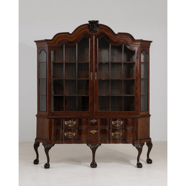 19th Century France Brown Wood Display Cabinet For Sale - Image 4 of 11