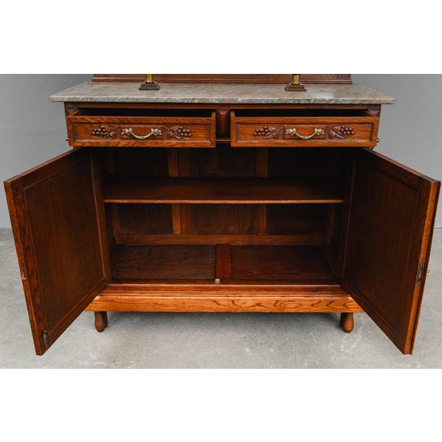 Antique Art Nouveau Sideboard in Oak, 1890s For Sale - Image 15 of 18