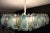 Blue Mid-Century Venini Style Round Chandelier in Blue and White Poliedri, 1990 For Sale - Image 8 of 13