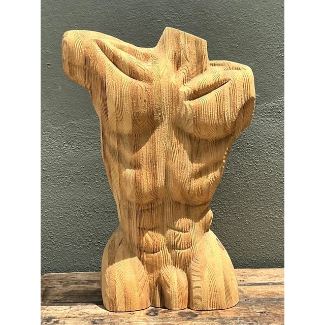 Abstract Vintage Abstract Carved Wood Torso For Sale - Image 3 of 18