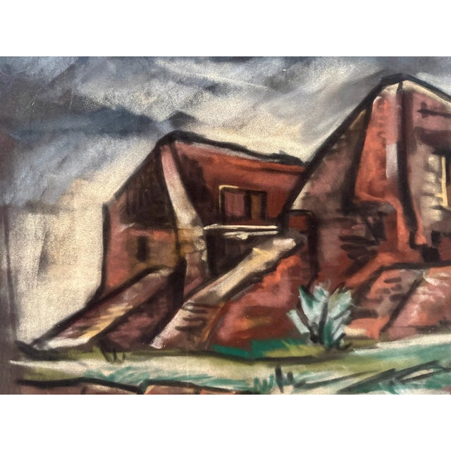 Original watercolor on paper by Henry Emil Salloch, also known as Heinz Emil Salloch, the German-born American artist and...