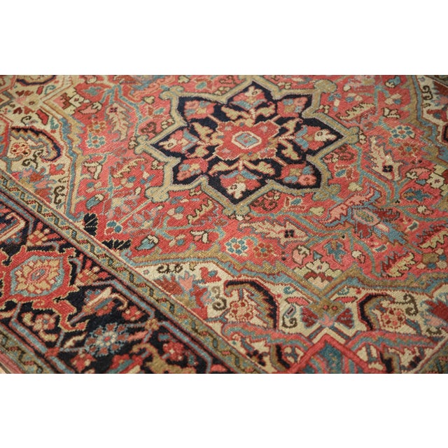 Vintage Heriz Rug - 4'9" X 5'11" For Sale - Image 9 of 10