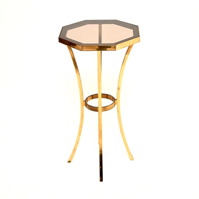 Mid-Century Modern Vintage French Brass Side Table, 1960s For Sale - Image 3 of 8