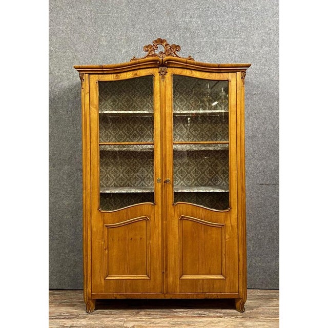 Brown Amtique Louis XV Library Cabinet For Sale - Image 8 of 8