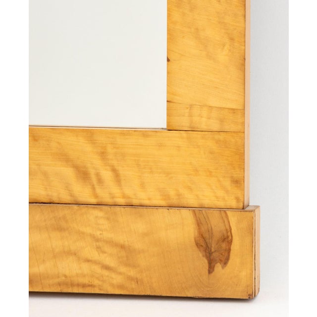 Late 20th Century Biedermeier Style Maple Wall Mirror For Sale - Image 5 of 7