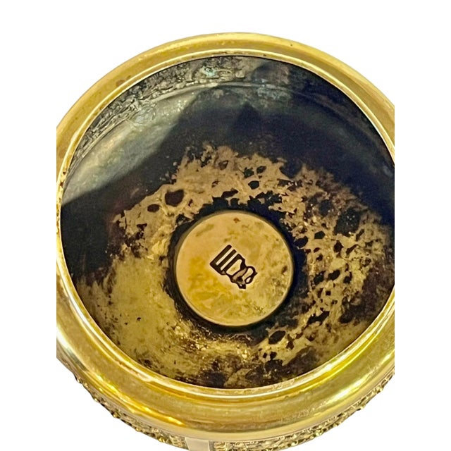 Vintage Hollywood Regency Brass Cherub Roulette Style Ashtray For Sale - Image 11 of 11