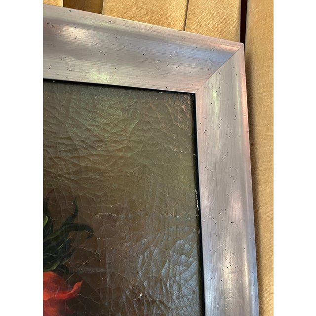 Wood 1980s Large Signed Dutch Master-Inspired Floral Still Life Oil Painting on Canvas, Framed For Sale - Image 7 of 18