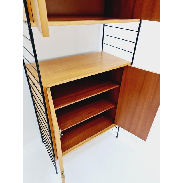 Wood Free Standing String Shelf-System by WHB Germany, 1950s For Sale - Image 7 of 11