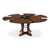 2020s Transitional Round Dining Table, Medium - Warm Brown Oak With Hammered Iron Accents For Sale - Image 5 of 11