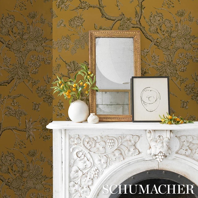 2020s Sample - Schumacher Inverness Garden Wallcovering In Document For Sale - Image 5 of 6