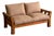 Mid 20th Century Pine Loveseat Sofa For Sale