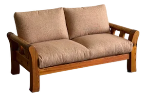 Mid 20th Century Pine Loveseat Sofa