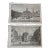 Authentic Antique 18th C. Imperial Folio Architectural Facade & Landscape Copperplate Engravings - A Pair For Sale