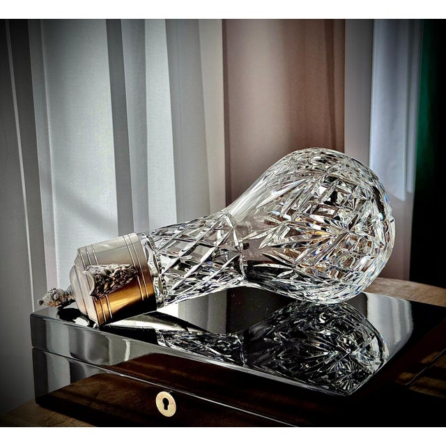 Vintage Silver-Plated and Cut Glass Claret Jug, 1920s For Sale - Image 4 of 18
