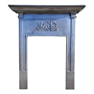 Victorian Edwardian Cast Iron Fireplace Surround for Wood Burner For Sale
