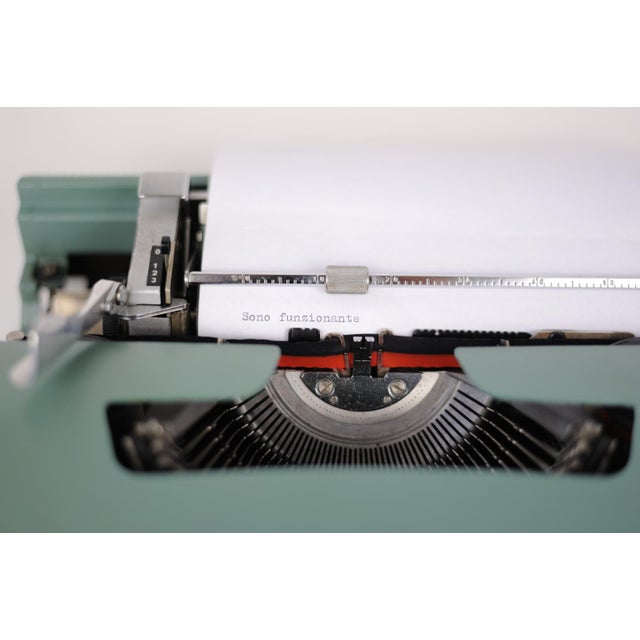 Teal Olivetti Letter 32 Typewriter, 1970s For Sale - Image 8 of 17