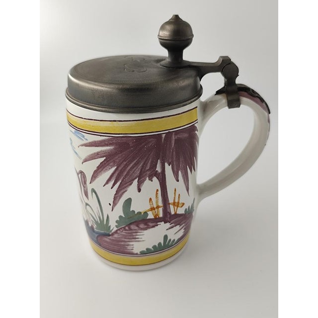 Vintage Cylindrical Mug with Pewter Lid, 1970s, in Flawless conditions. Designed 1970 to 1979 This piece has an...